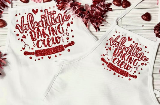 Valentine's Day Baking Matching Aprons set of 2