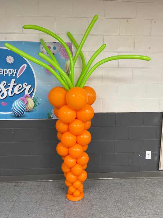 6ft Carrot Balloon Column (LOCAL PICK-UP/DELIVERY ONLY)